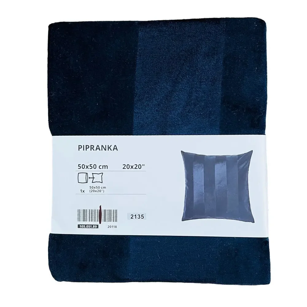 IKEA PIPRANKA Dark Navy Striped 20